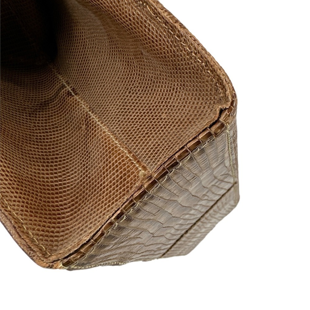 Vintage 1950s 1960s Reptile Skin Top Handle Structured Frame Purse Mad Men Era - Picture 13 of 14